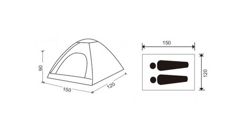 Детская палатка King Camp 3034 Dome Junior 2