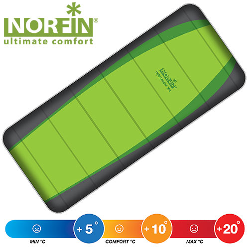 Norfin - Спальный мешок-одеяло Light Comfort 200 с правой молнией (комфорт +10)