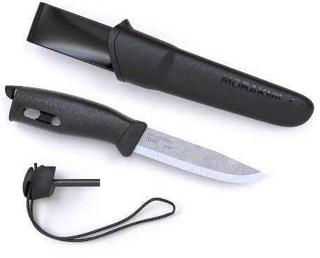 Morakniv - Удобный нож с огнивом Companion Spark Black