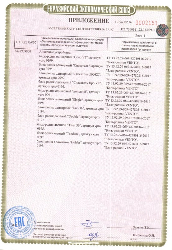 Блок-ролик одинарный дюраль с подшипником Венто Uno 36 (2023)