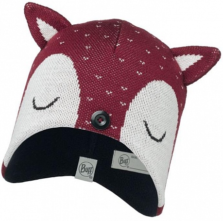 Buff - Красивая шапка для детей Child Knitted & Polar Hat Buff Fox Wine