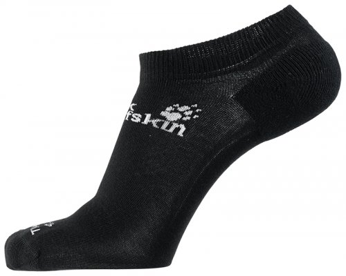 Jack Wolfskin — 2 пары чёрных носок Casual Organic Low Cut (2X)
