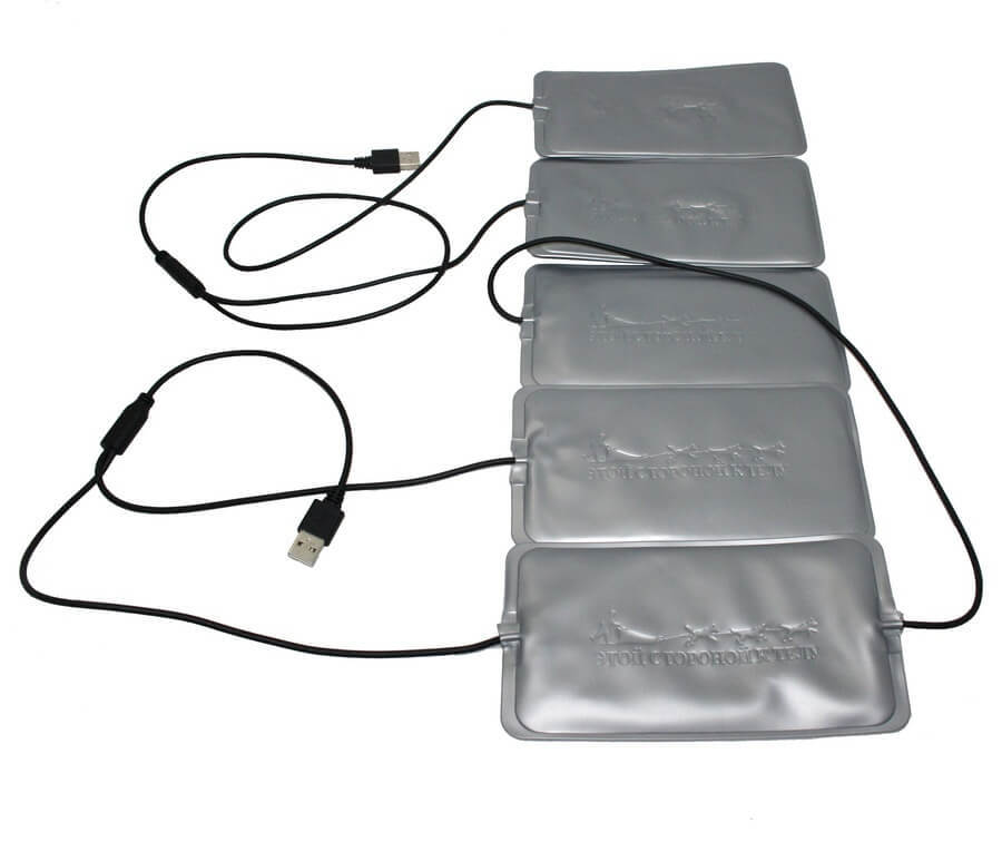 Греющий комплект для одежды RedLaika ГК5-USB (5 модулей, без Power Bank)