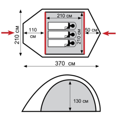 Палатка туристическая Tramp Stalker 3 (V2)