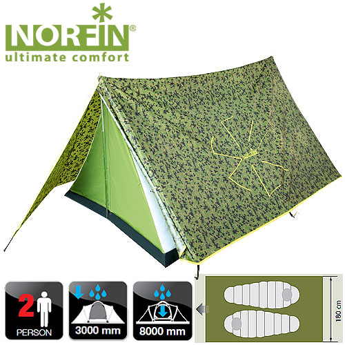 Norfin - Туристическая палатка 2-х местная Tuna 2 NC