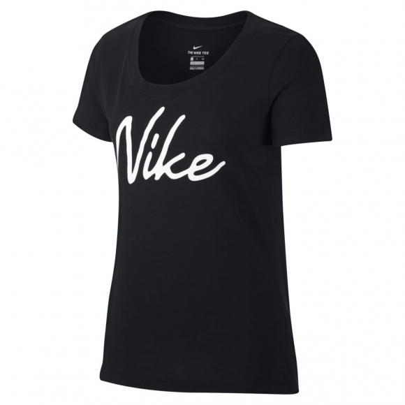 Женская беговая футболка Nike W NK DFCT Tee Scoop Logo XDYE