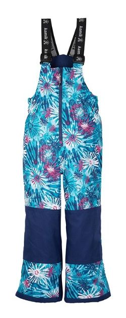 Kamik - Зимние штаны на лямках для девочек Winkie Flowerburst