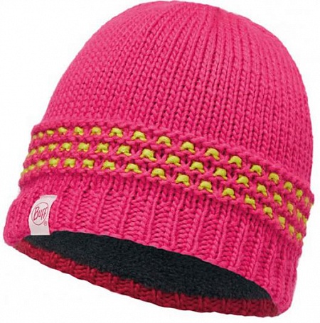 Buff - Базовая детская шапка Junior Knitted & Polar Hat Buff Jambo Pink Azalea