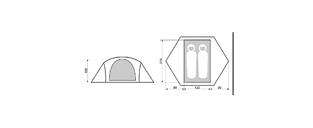 Палатка двухслойная ветроустойчивая Bercut Универсал-2 PRO Easton 2