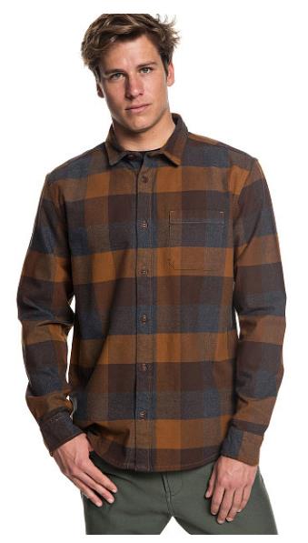 Quiksilver - Теплая фланелевая мужская рубашка Stretch Flannel