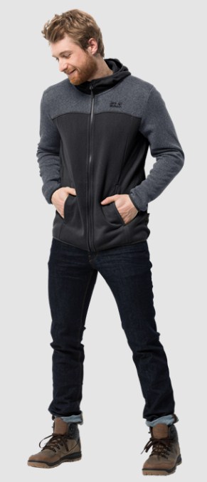 Флисовая куртка для мужчин Jack Wolfskin Elk Hooded Jacket Men