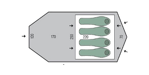 Походная палатка Pinguin Campus 4
