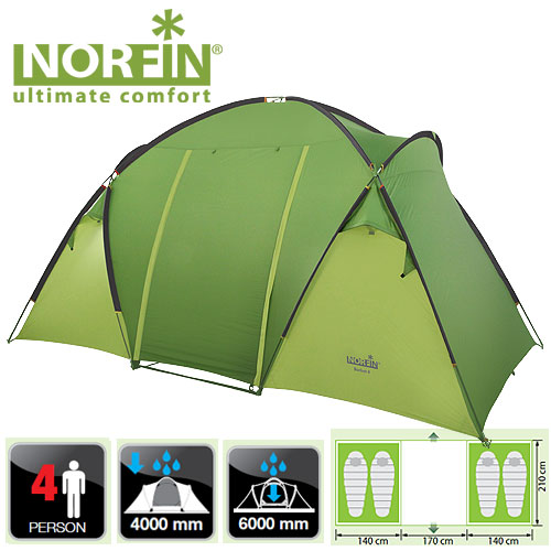 Norfin - Четырехместная палатка Burbot 4 NF