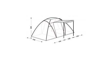 King Camp - Кемпинговая палатка 3030 Bari 4 Fiber