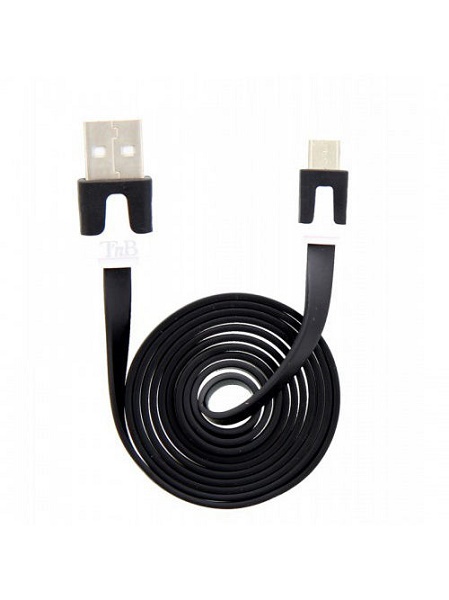 T'nB Accessories - Цветной кабель USB / microUSB CBFLAT1WH для зарядки и синхронизации