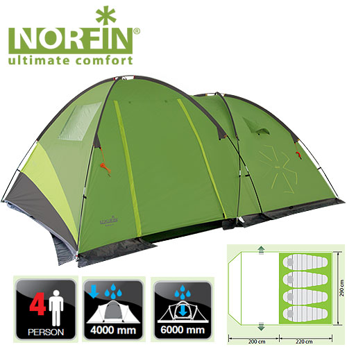 Norfin - Палатка 4-х местная Pollan 4 NF
