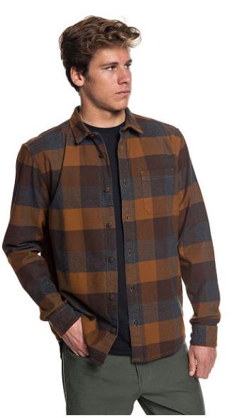 Quiksilver - Теплая фланелевая мужская рубашка Stretch Flannel