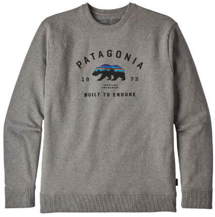 Patagonia - Стильный мужской пуловер Arched Fitz Roy Bear Uprisal Crew Sweatshirt