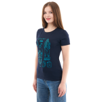 Модная женская футболка с принтом Dragonfly Snow Woman