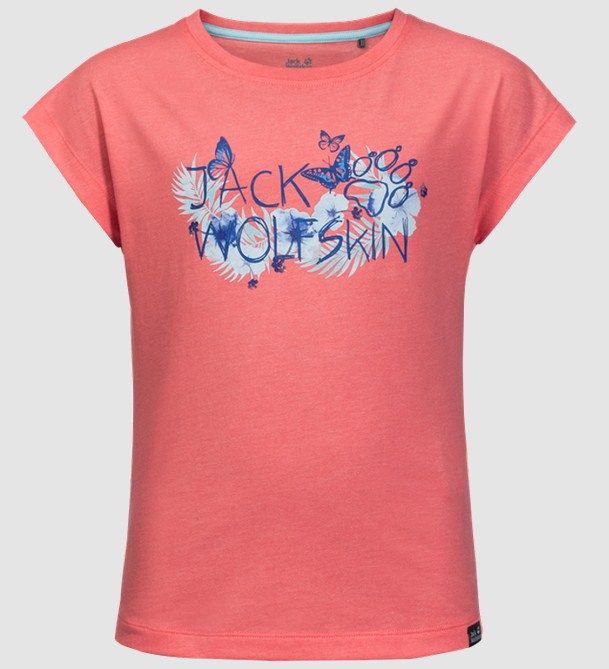 Легкая футболка для девочки Jack Wolfskin Brand T Girls