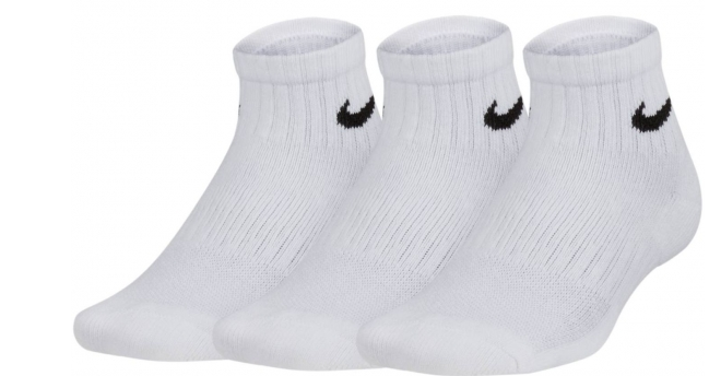 Носки спортивные Nike Performance Cushioned Quarter Training Socks (3 Pair) Kids' 