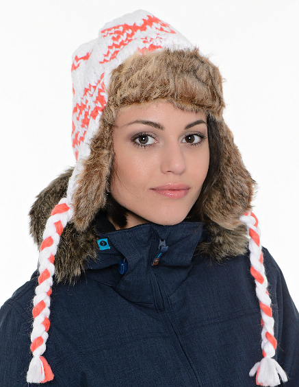 Roxy - Утепленная шапка с мехом Snow Walk
